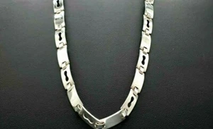 Collana catena vintage in argento sterling fatta a mano in Italia 16" 25 grammi - Foto 1 di 12
