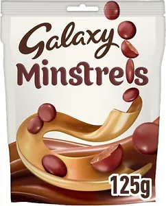 Galaxy Minstrels Milk Chocolate 125g Bag Chocolate Gift Free & Fast Delivery - Picture 1 of 10