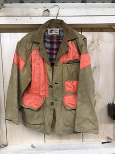 Vtg Black Sheep Brand Hunting Jacket Pockets Standard Field Coat Brown Orange M - Picture 1 of 10