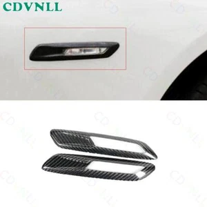 For BMW 5 Series 11-17 Carbon Fiber Front Turn Signal Light Lamp Cover Trim 2PCS - Foto 1 di 6