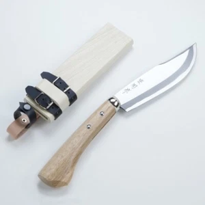"AZUMASYUSAKU" Japanese Polished Aogami Steel Sturdy Broad-Bladed Hatchet 180mm - Picture 1 of 3
