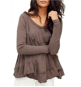 Free People Damen Baumwoll Eisbecher Top Rabenfeder Größe M - Bild 1 von 2