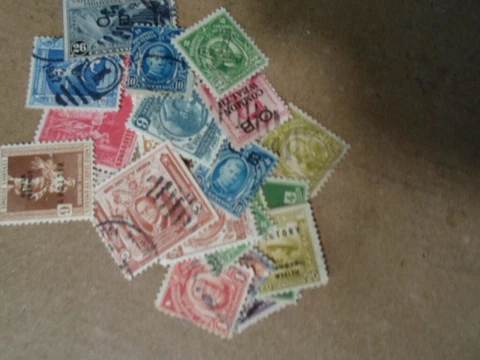 Collection lot 25 different stamps of the Philipines - old U.S. administration Cover