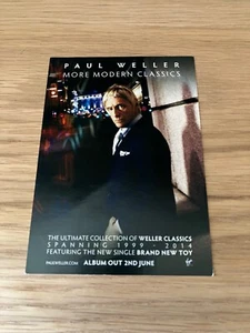 Paul Weller More Modern Classics LP Flyer The Jam Style Council RARE Virgin 2014 - Picture 1 of 2