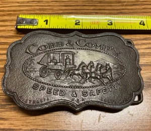 Cobb & Comp'y Stagecoach heavy Belt Buckle Speed & Safety, free shipping, 5.2 OZ - Picture 1 of 4