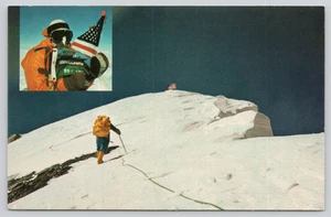 Postcard American Mount Everest Expedition - Barry C Bishop Old Glory Flag Nepal - Picture 1 of 2