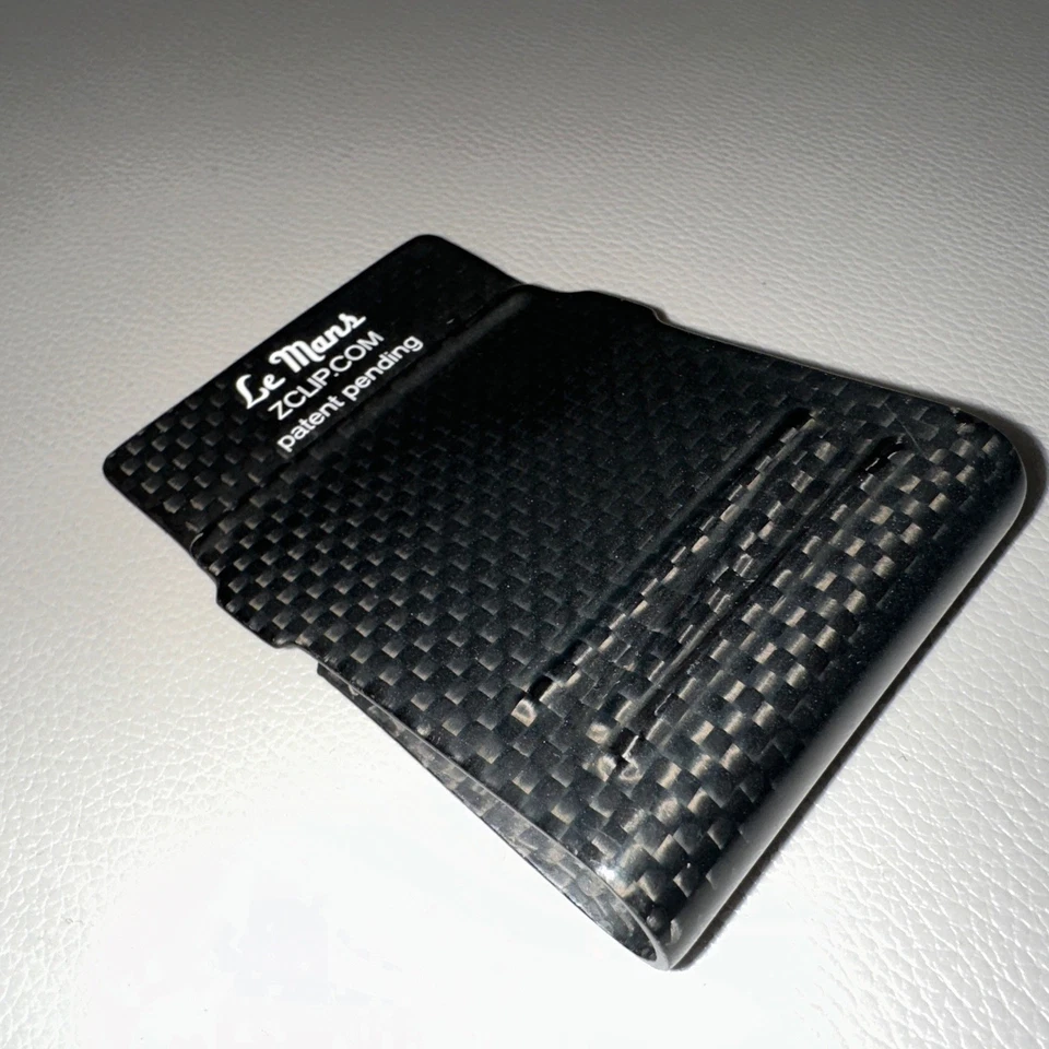 Carteira Z Clip Le Mans clipe de dinheiro fibra de carbono todos os dias transporte EDC Racing - Imagem 1 de 4