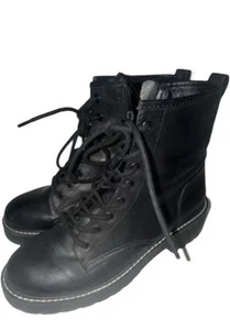 MADDEN GIRL Carra Black Chunky Ankle Boot Goth Emo Grunge Women’s Size 8.5M - Picture 1 of 7