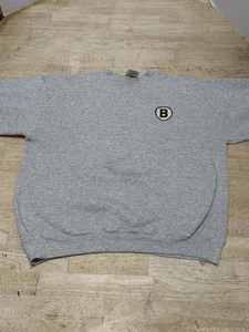 Vintage Tultex Boston Bruins Embroidered Logo Crewneck Sz Large L Made In USA - Picture 1 of 9