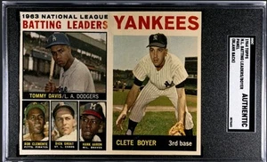 1964 Topps #7 Roberto CLEMENTE Hank AARON +Boyer UNCUT PROOF PANEL SGC Graded - Picture 1 of 2