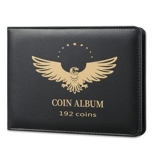 Coin Collection Holder Book for Collectors, PVC FREE, 192 Pockets Coin Collec... - Picture 1 of 8