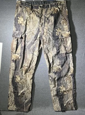 Vintage Pella Camo Hunting Pants Mens XL Soft Regular Cargo Realtree Usa Made - Image 1 of 4