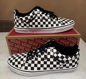 Vans Seldan Skate Shoes Checkerboard White Black Mens 11.5 NWB - Picture 1 of 8