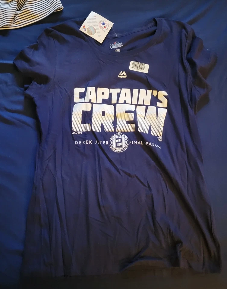 CAMISETA MAJESTIC DEREK JETER CAPTAINS CREW MUJER GRANDE L NUEVA CON ETIQUETAS Foto 1 de 1