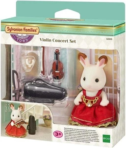 Figura RAGAZZA CONIGLIO Cioccolato VIOLINO Concert SYLVANIAN FAMILIES Epoch 6009 - Imagen 1 de 3