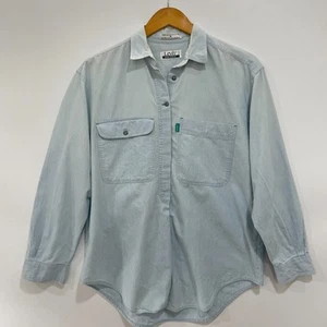 LEVI'S Sport Denim Camicia Donna Cotone Medio Maniche Lunghe Difetto Hong Kong - Foto 1 di 11