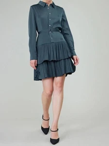 Current Air Pleated Shirt Dress Size M - Picture 1 of 4