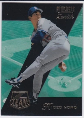 HIDEO NOMO 1996 年洛杉矶道奇队罕见 Z-TEAM 18 号 Zenith $$ 插入卡! — 第 1/2 张图片