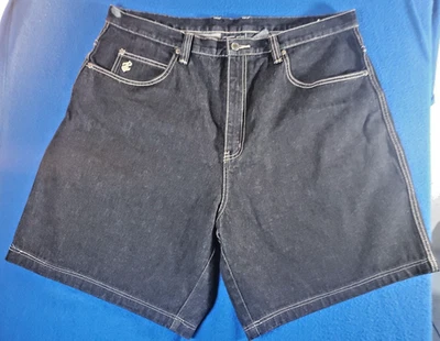 Rocawear Vintage Baggy Black Denim Shorts Jorts 90's Men's Size 40 - Image 1 of 4