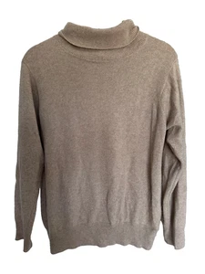 Croft & Barrow 100% Cashmere Beige Turtleneck Sweater Women's M Classic - Picture 1 of 4