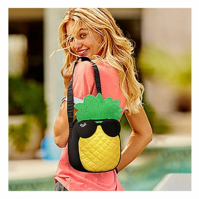 Victoria Secret Bolso ROSA Bolso Enfriador Piña Amarillo Verde Negro Nuevo Foto 1 de 4