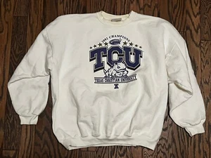 Vintage 2002 TCU Horned Frogs Conference USA Champs Sweatshirt Size 2XL NCAA - Picture 1 of 6