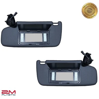 Sun Visor For Chevy Blazer S10 1995-2005 Set Pair OE Quality Black With Light - Image 1 of 4