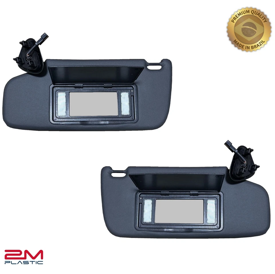 Sun Visor For Chevy Blazer S10 1995-2005 Set Pair OE Quality Black With Light - Image 1 of 4