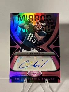 2021 Certified Mirror Signatures Pink #28 CALEB WILSON Auto /125 Eagles - Picture 1 of 2
