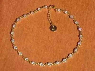 Женские теннисные лодыжки круглой огранки с лабораторными бриллиантами отделка желтое золото 14 карат 4 карата - Изображение 1 из 3