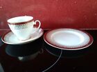 Royal Grafton  'Majestic' Trio Set. Footed Cup, Saucer, Plate - Red. VGC.