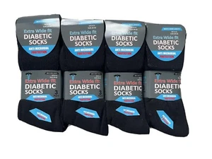 Mens Extra Wide Breathable Comfort Fit Diabetic Loose Top Socks 6-11 - Picture 1 of 1