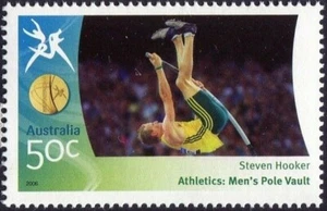 Estampilla de Steven Hooker de los Juegos de la Commonwealth 2006 50c como nueva nunca bisagras - Imagen 1 de 1