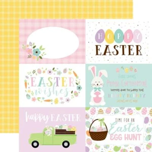 Echo Park Welcome Easter 6x4 Journaling Cards 12x12" d/sided scrapbooking paper - Picture 1 of 1