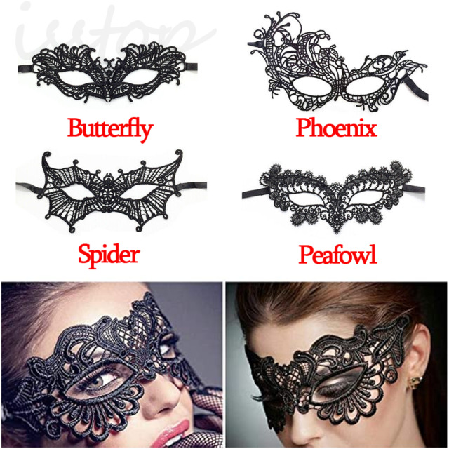 NEW Lady Sexy Lace Eye Mask Blindfolds Black White Cutout Patch