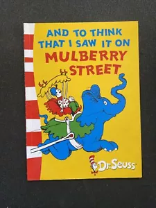 And To Think I Saw I Saw It On Mulberry Street by Dr. Seuss. Out of print. Rare. - Picture 1 of 3