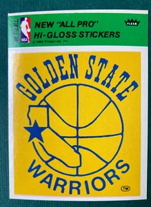 Golden State Warriors Logo 1978-79 Fleer NBA Team Stickers #NNO Green Blank Back - Picture 1 of 2