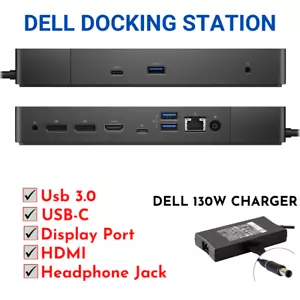 Dell WD19/K20A Universal Docking Station 4K USB-C 130W Power Supply HDMI D-Port - Picture 1 of 4