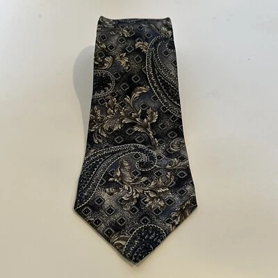 Corbata Barrington para hombre 100 % seda italiana 4" ancho 58" largo hecha en EE. UU. Foto 1 de 4