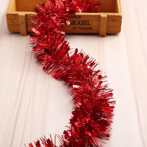 2M Wire Garland Tinsel Hang Rattan Christmas Tree Decor Ornament Xmas Ribbon