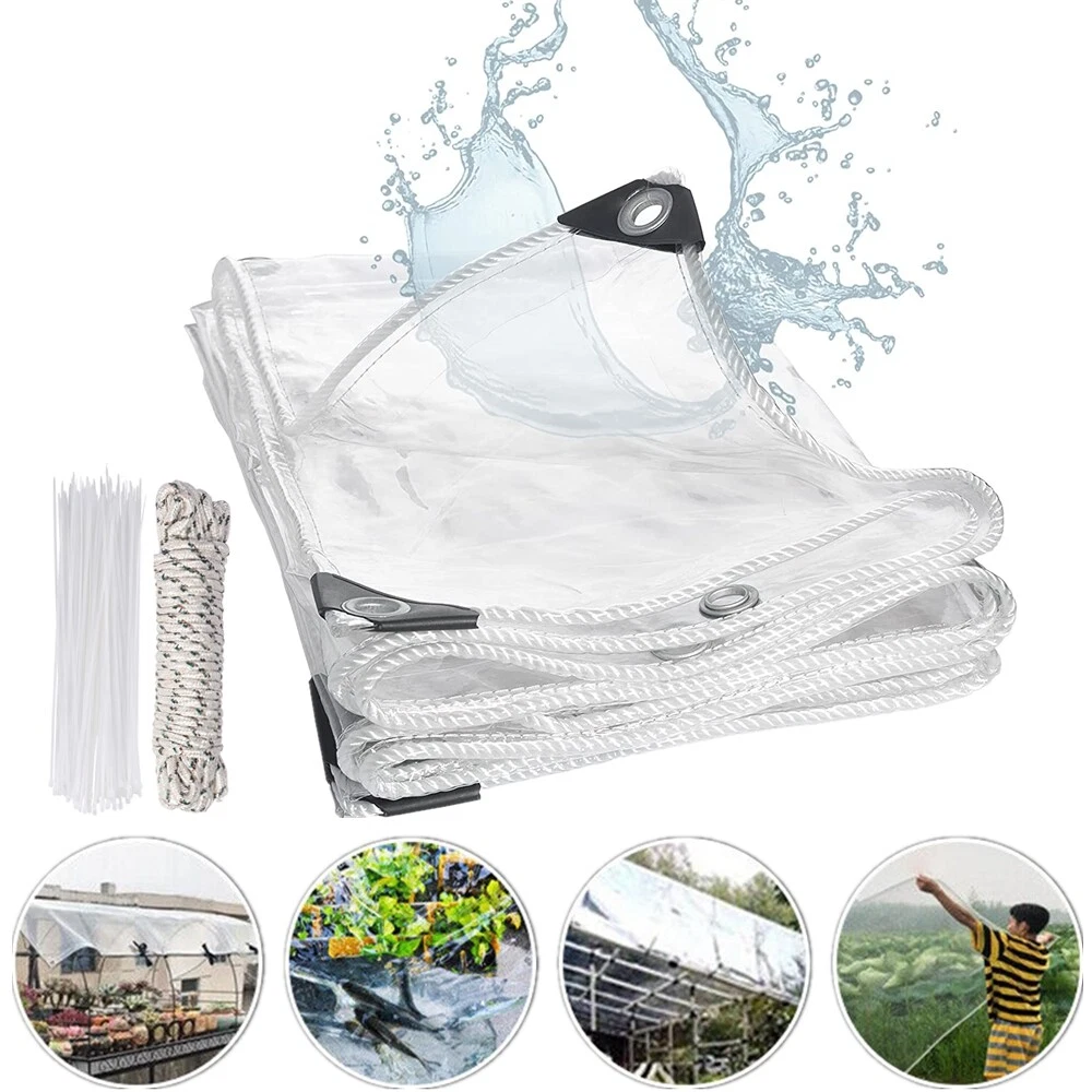 Klarsicht Plane 0,5 Mm PVC | Wasserdicht, Transparent | Für LKW, Frühbeet, Terrassenschutz & Mehr
