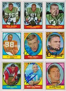 SIGNED DON OAKES AUTOGRAPHED 1967 TOPPS FOOTBALL CARD - BOSTON PATRIOTS - Picture 1 of 2