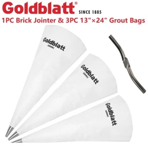 Goldblatt 4-PACK Tile Grout Masonry Mortar Bag Set Stainless steel Brick Jointer - Picture 1 of 7