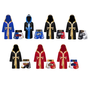 Kids Boys Sets Comfortable Outfit Open Front Suit Hooded Robe Shorts Cloak Soft - Picture 1 of 44