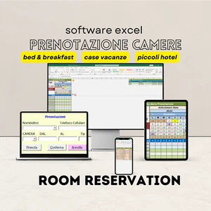 Excel gestione camere bed breakfast casa vacanze hotel motel appartamenti B & B - Zdjęcie 1 z 5