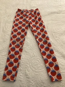 Hanna Andersson Girl 8 (130) Soft Pink Leggings w/ Srawberry Pattern - Picture 1 of 15