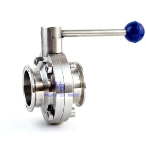 3" Stainless Steel 304 Tri Clamp Silicone Sealing Sanitary Butterfly Valve - Picture 1 of 7