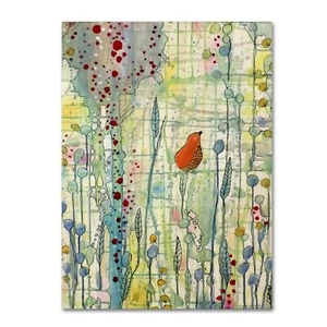 Trademark Fine Art Alpha by Sylvie Demers 24" x 32" Multicolor Floral Bird Ar... - Picture 1 of 7