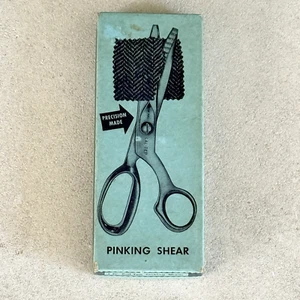 1949 Pinking Shears CAL-TEP 8" in Original Box Seamstress Tailor Estate Vintage - Picture 1 of 3