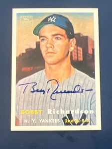 2001 Topps Archives Autographs #286 Bobby Richardson On Card Auto - Yankees - Picture 1 of 2